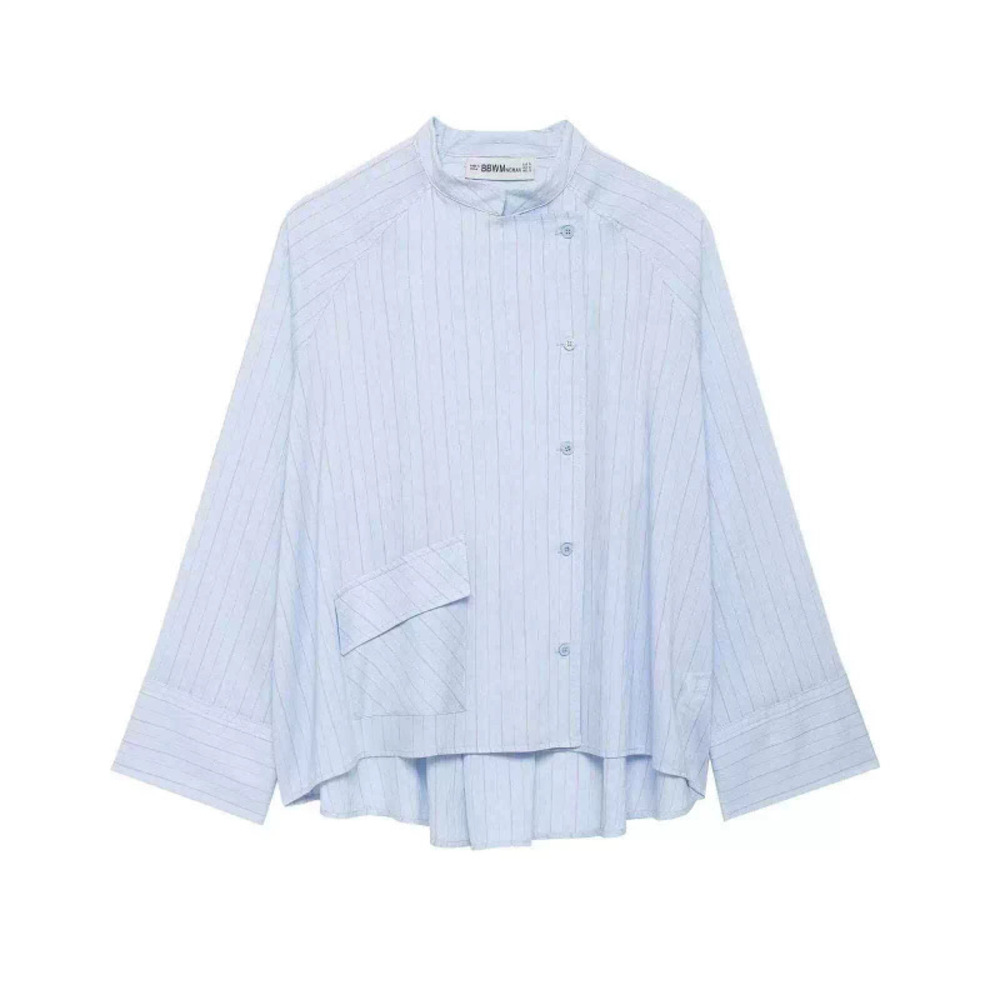 ZARA Fall Casual Versatile Loose Plaid Pocket Shirt